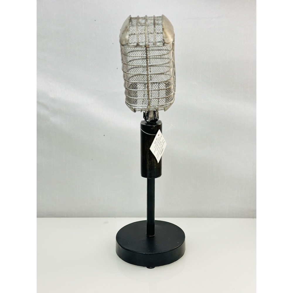REPRO VINTAGE STYLE Microphone Recording Studio Mixer Turntable 50's Decor Audio